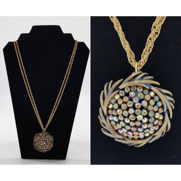 Karu Arke Jewelry Vintage 5s 60s Karu Arke Rhinestone Necklace